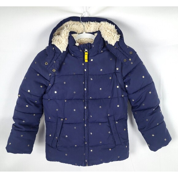 Mini Boden Girls Cozy 2 in 1 Padded Jacket Vest 8-9 Hooded Convertible